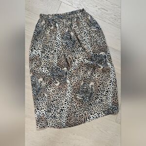 Vintage Leopard Print Women's Skirt